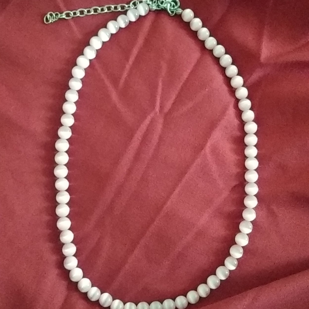 Pretty pink beaded stranded necklace